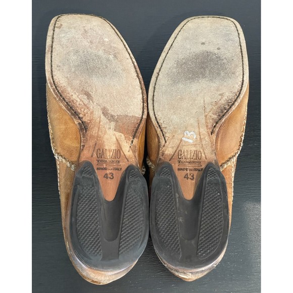 VTG Galizio Torresi Stitched Leather Loafers Men’s EU 43/US 10 Made In Italy - Picture 13 of 14